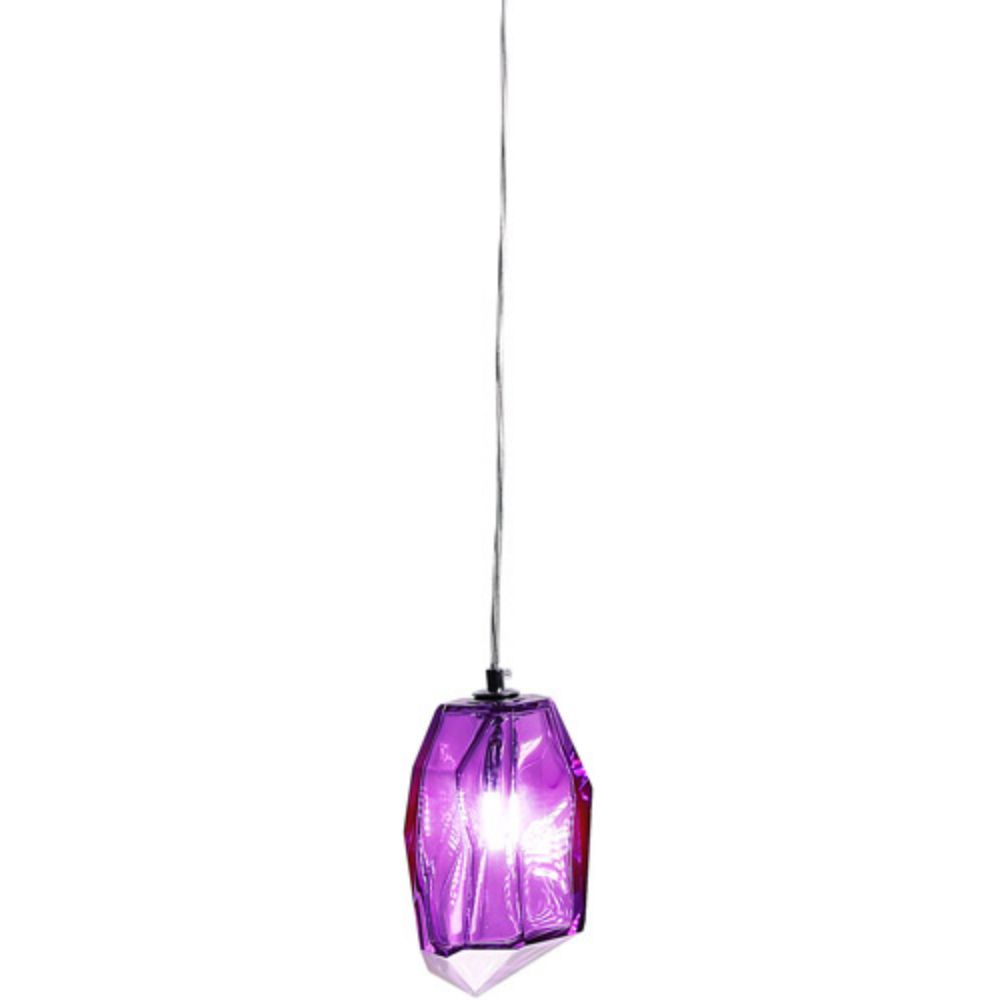 Dale Tiffany AH20213P Altair Purple Handcrafted Art Glass Mini Pendant in Polished Chrome