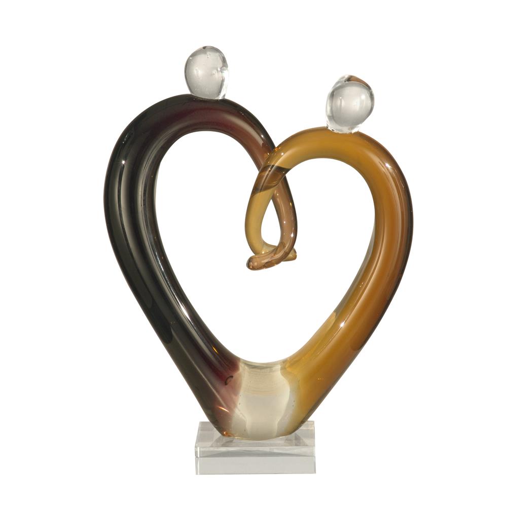 Dale Tiffany AS11112 Art Glass Hearts Sculpture