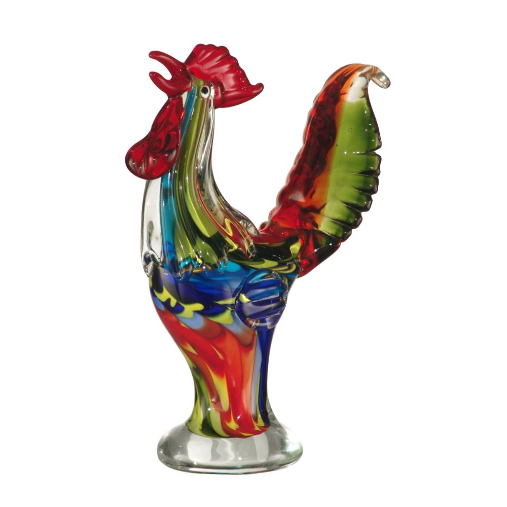 Dale Tiffany AS12102 Rooster Art Glass Figurine