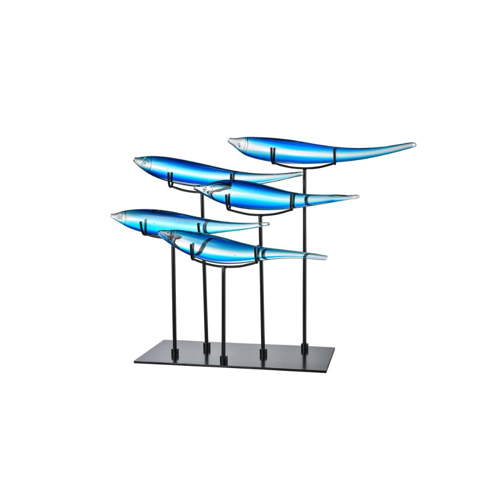 Dale Tiffany AS15034 5 FISH BLUE SCULPTURE