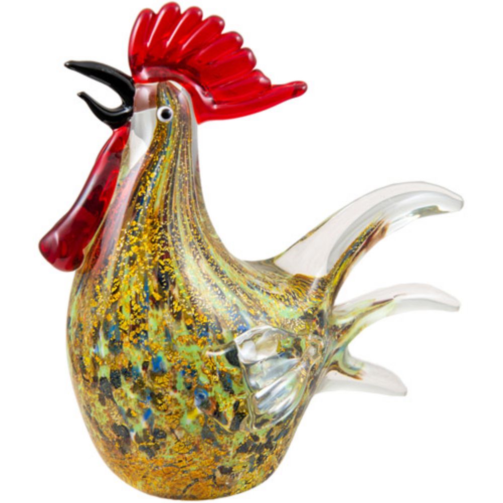 Dale Tiffany AS20333 Norco Rooster Handcrafted Art Glass Figurine