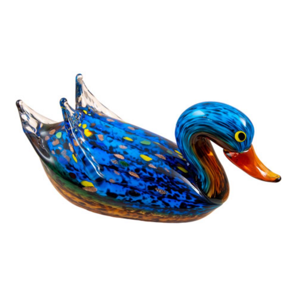 Dale Tiffany AS21005 Spotted Duck Handcrafted Art Glass Figurine