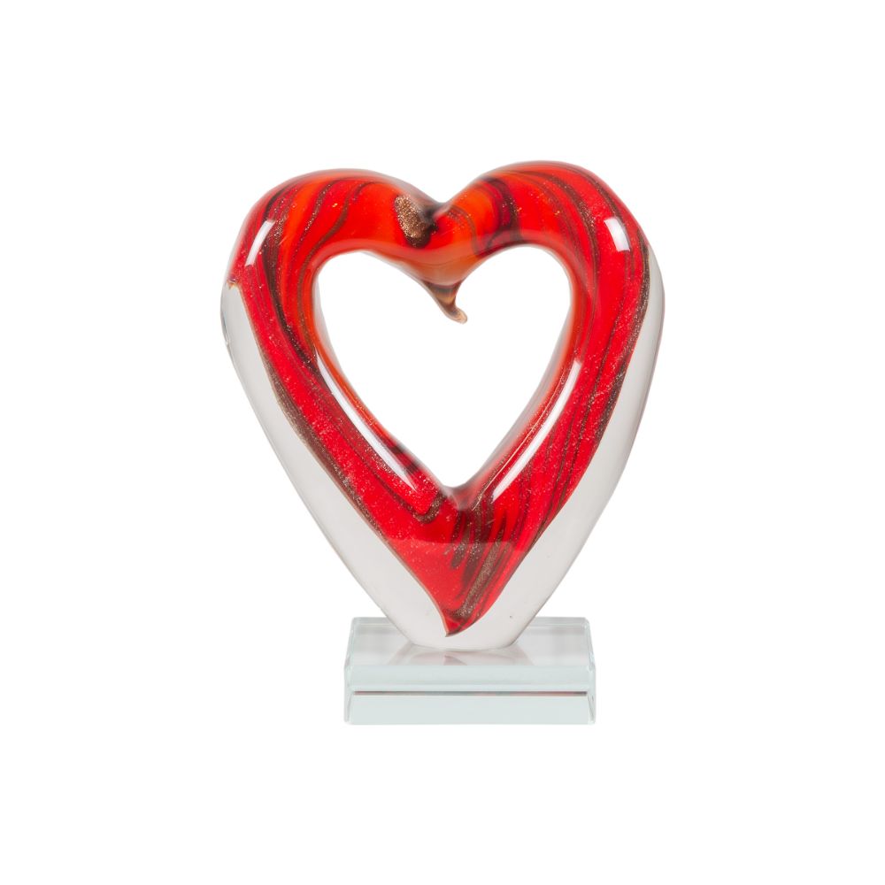 Dale Tiffany AS21274 Rossa Heart Handcrafted Art Glass Figurine