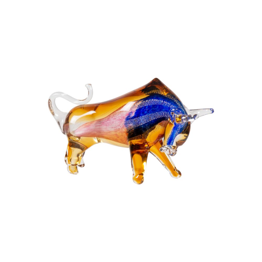 Dale Tiffany AS21289 Rave Bull Handcrafted Art Glass Figurine