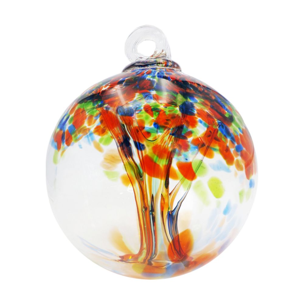 Dale Tiffany AS22232-D4 Tree of Life - Royal Hand Blown Art Glass Ornament-4"D