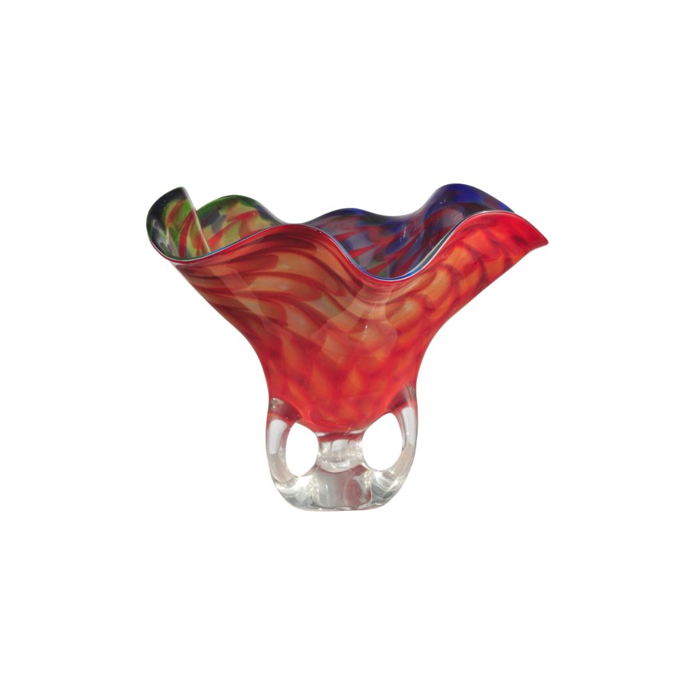 Dale Tiffany AV12392 Cinnabar Wave Art Glass Vase
