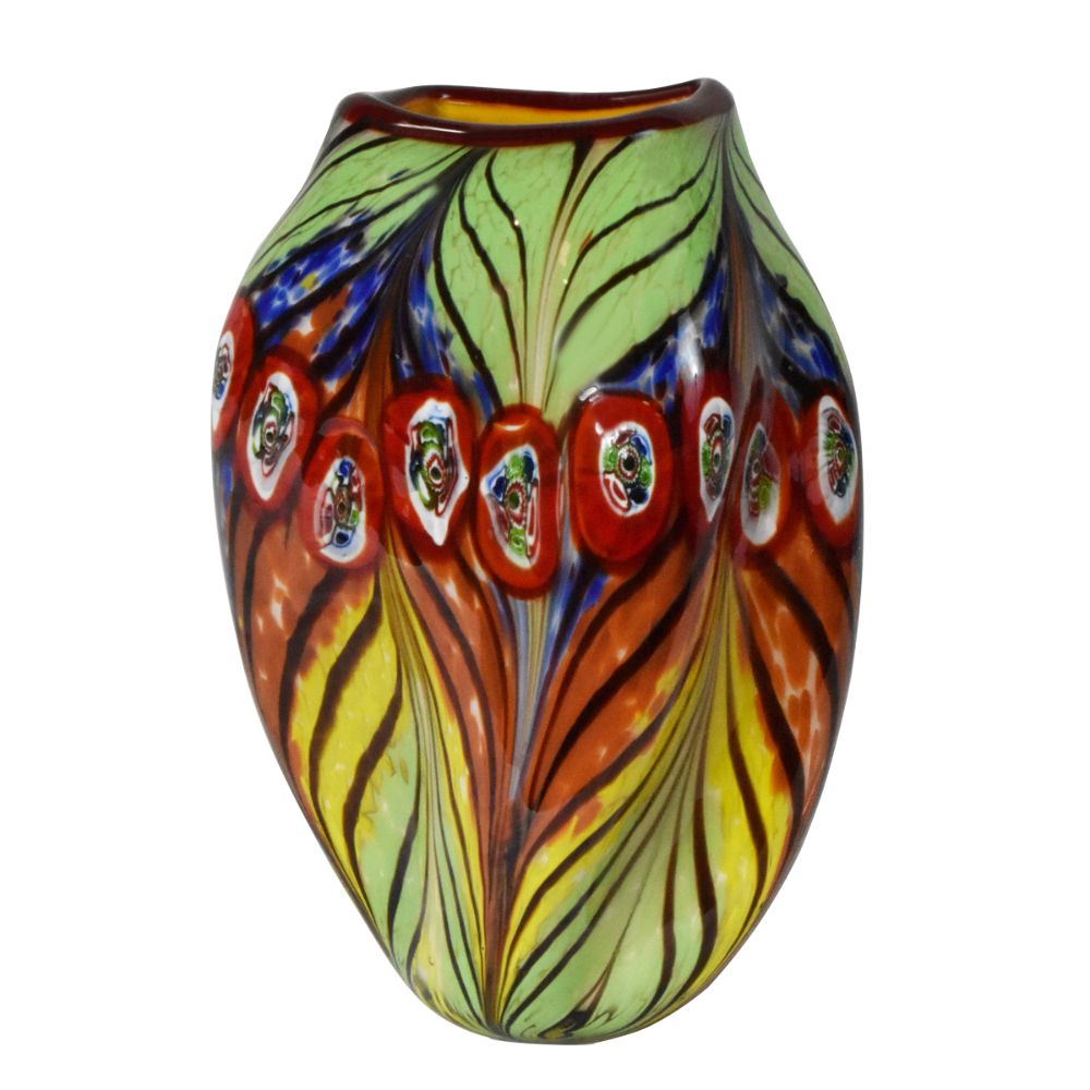 Dale Tiffany AV15209 Peacock Feather Vase