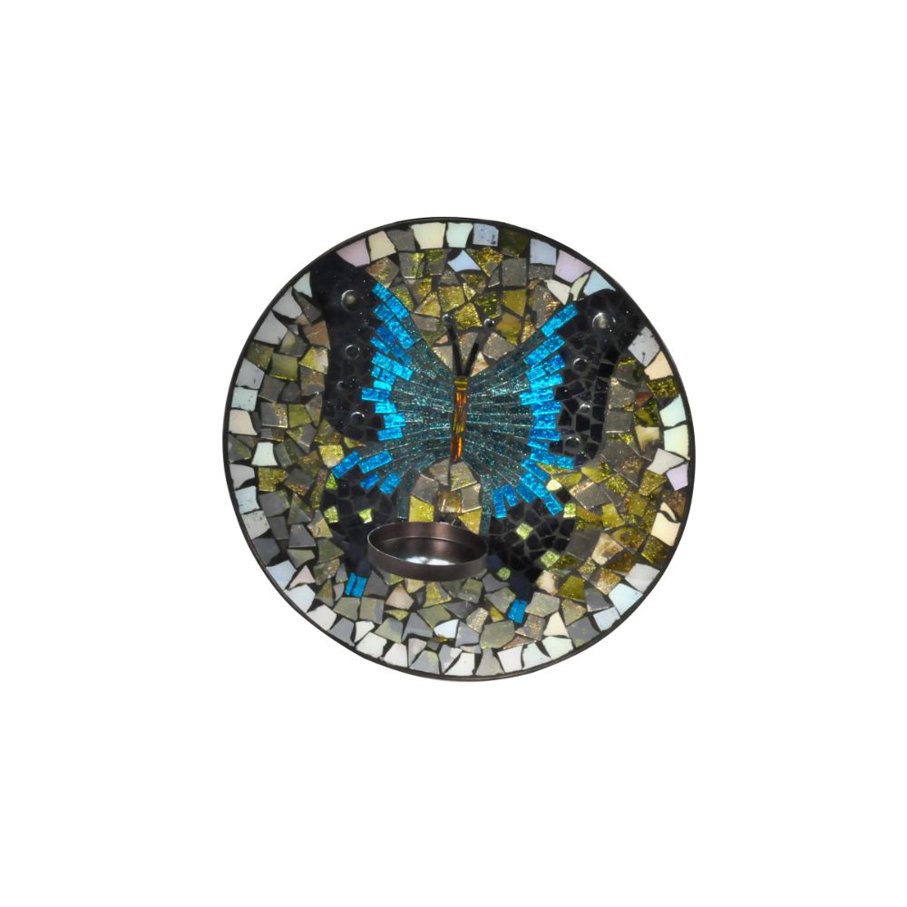 Dale Tiffany AV15424 Butterfly Mosaic Candle Holder