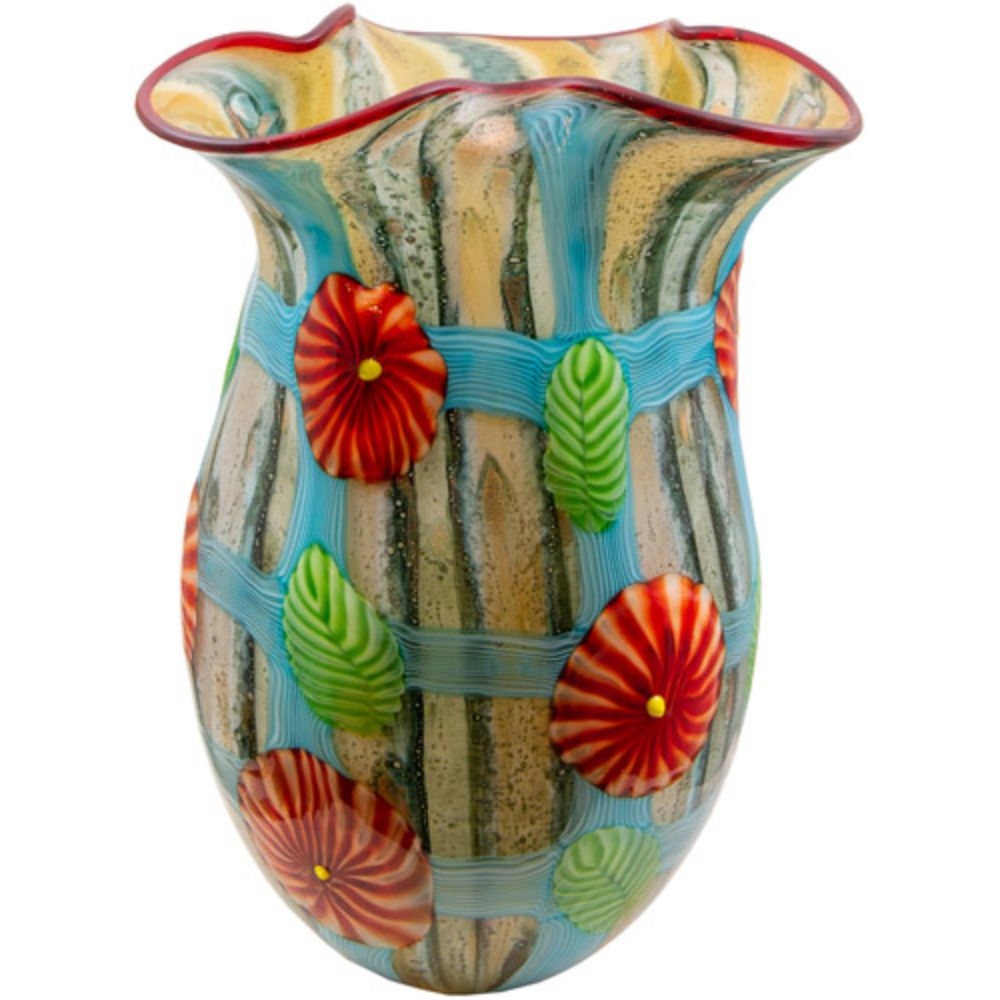 Dale Tiffany AV21008 Plazio Hand Blown Art Glass Vase