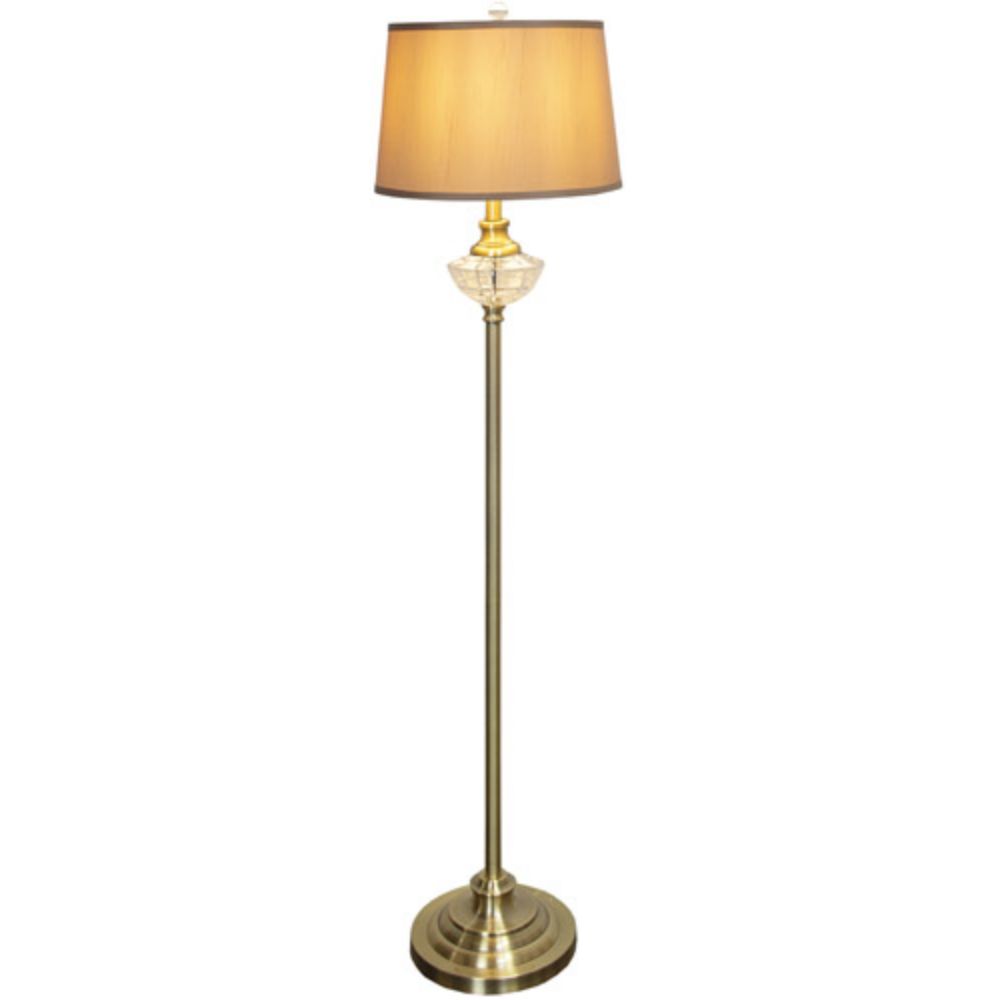 Dale Tiffany GF20307 Kayla Crystal Floor Lamp in Golden Antique Brass