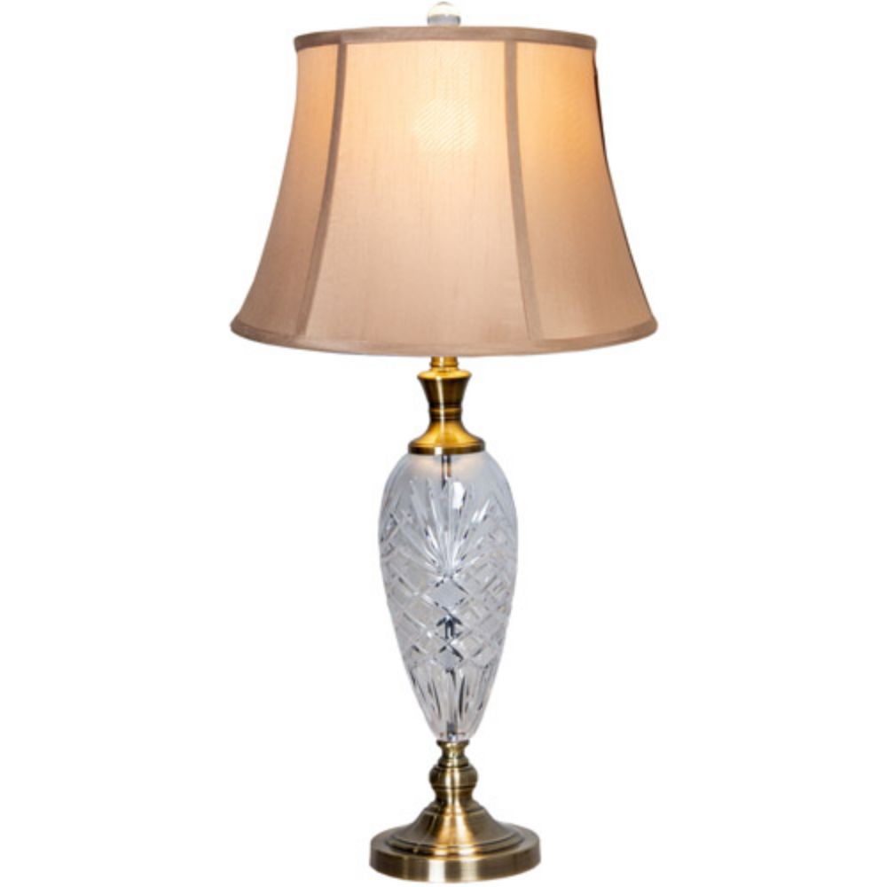 Dale Tiffany GT20310 Alameda 24% Lead Crystal Table Lamp in Antique Bronze