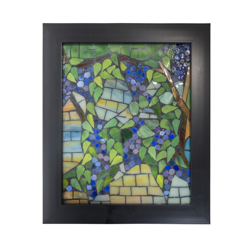 Dale Tiffany M0009S Grapevine Mosaic Art Glass Wall Panel