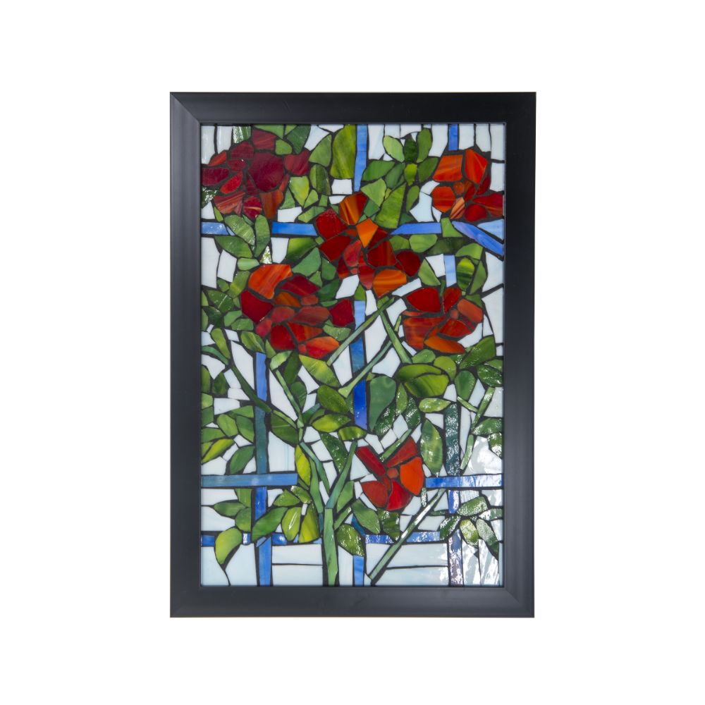 Dale Tiffany M0012M Passion Mosaic Art Glass Framed Panel