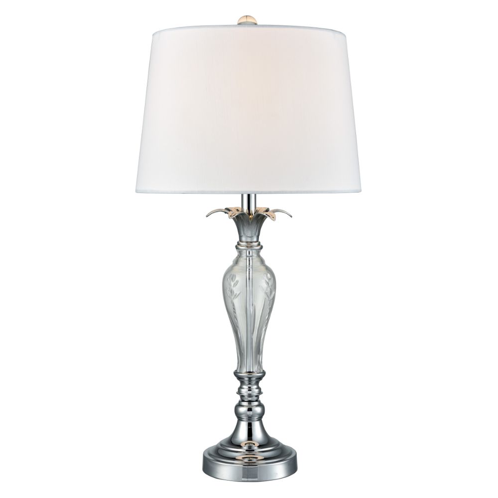 Dale Tiffany SGT17042 Charlotte 24% Lead Crystal Table Lamp in Polished Chrome