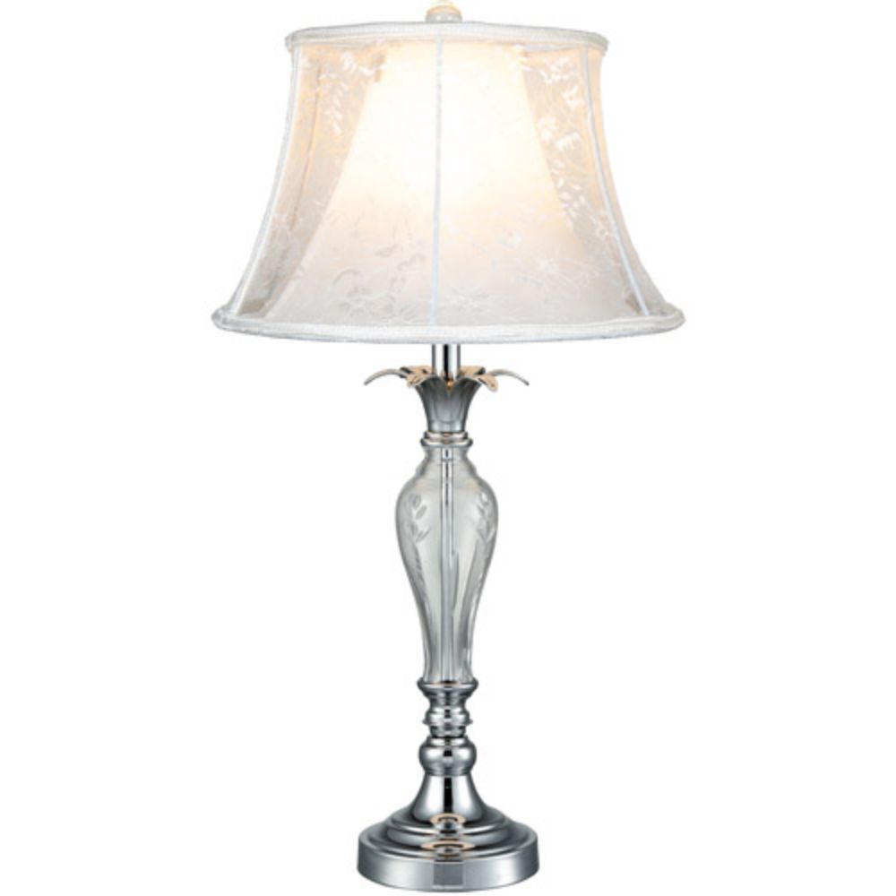 Dale Tiffany SGT17042F Charlotte 24% Lead Crystal Table Lamp in Polished Chrome