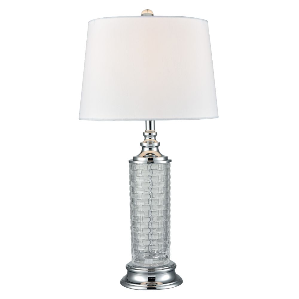 Dale Tiffany SGT17043 Varigated 24% Lead Crystal Table Lamp in Polished Chrome