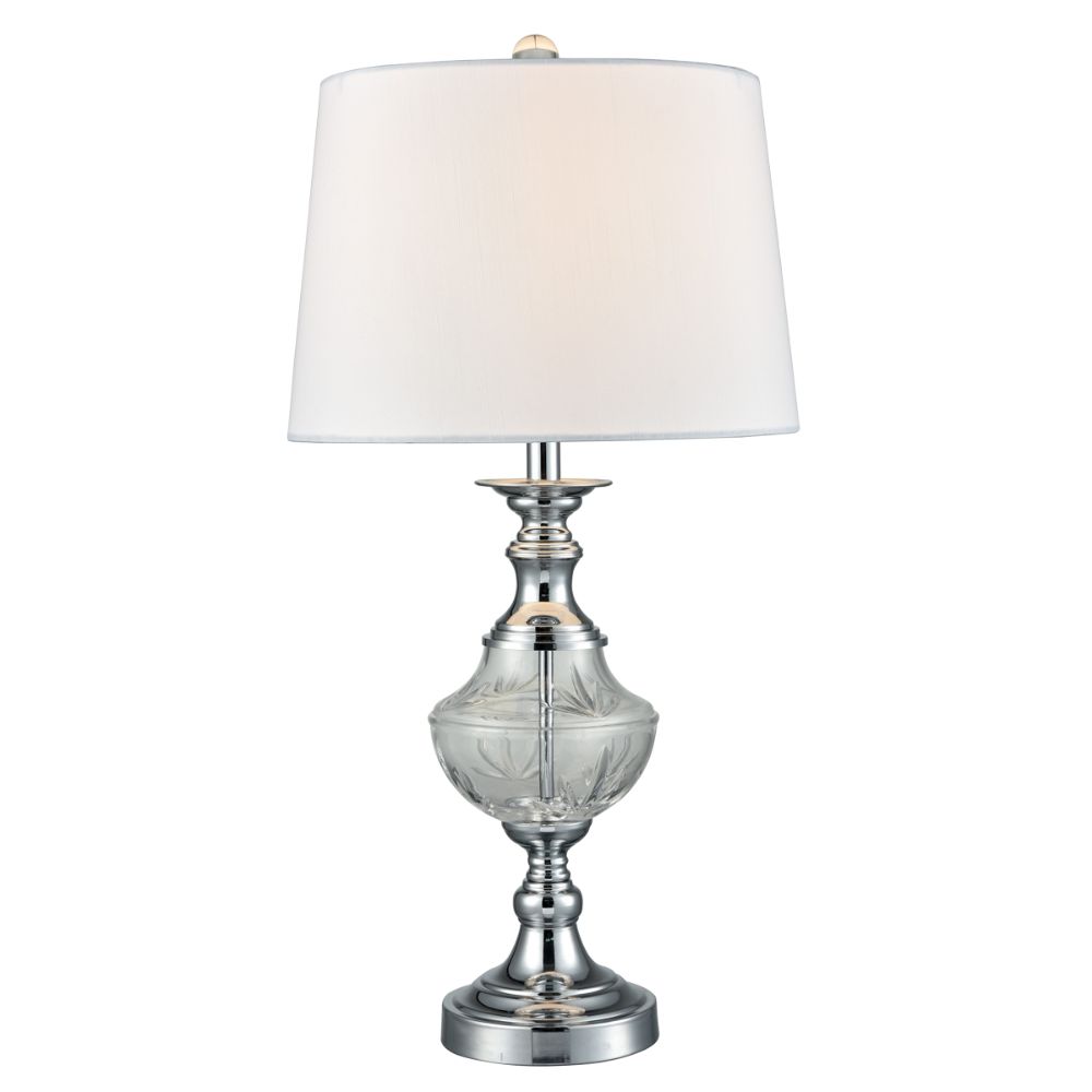 Dale Tiffany SGT17044 Frosted Murray 24% Lead Crystal Table Lamp in Polished Chrome