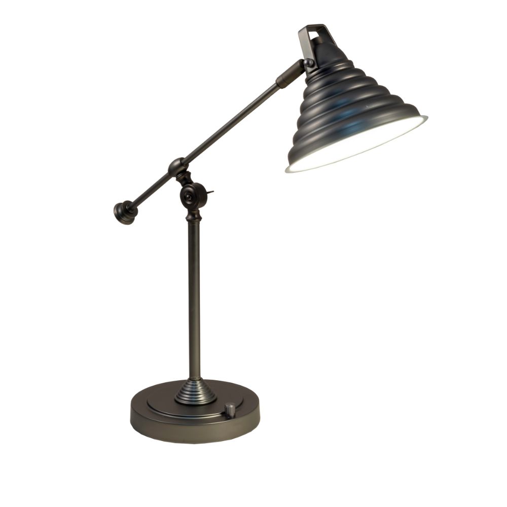 Dale Tiffany SPT18191LED-U Cone LED Desk Lamp With USB Charger in Polished Nickel