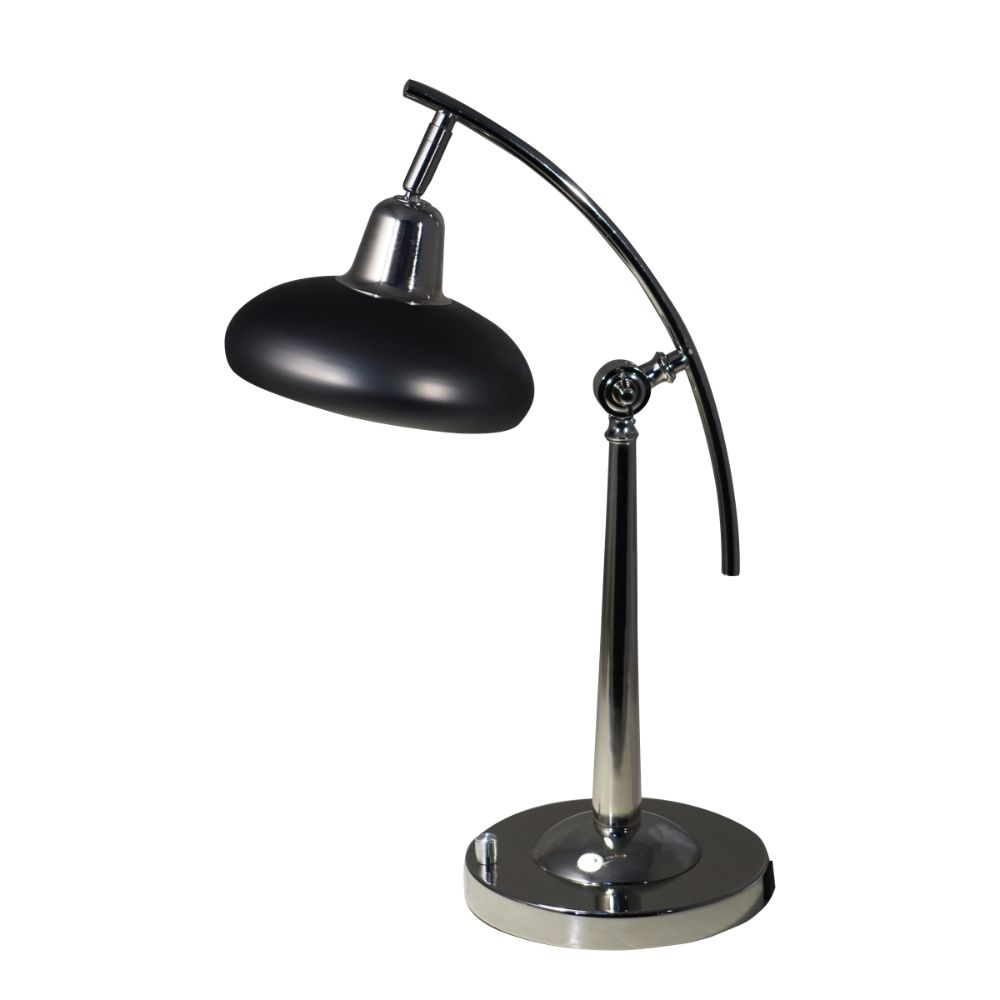 Dale Tiffany SPT18193LED-U Pivot Multi-Direction LED Desk Lamp With USB Charger in Polished Nickel