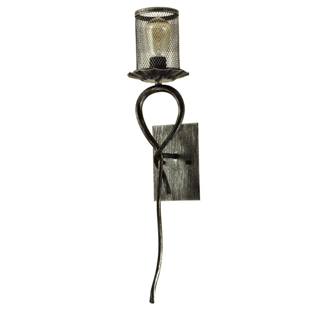 Dale Tiffany SPW15016 Ernie Mesh Wall Sconce in Silver and Black