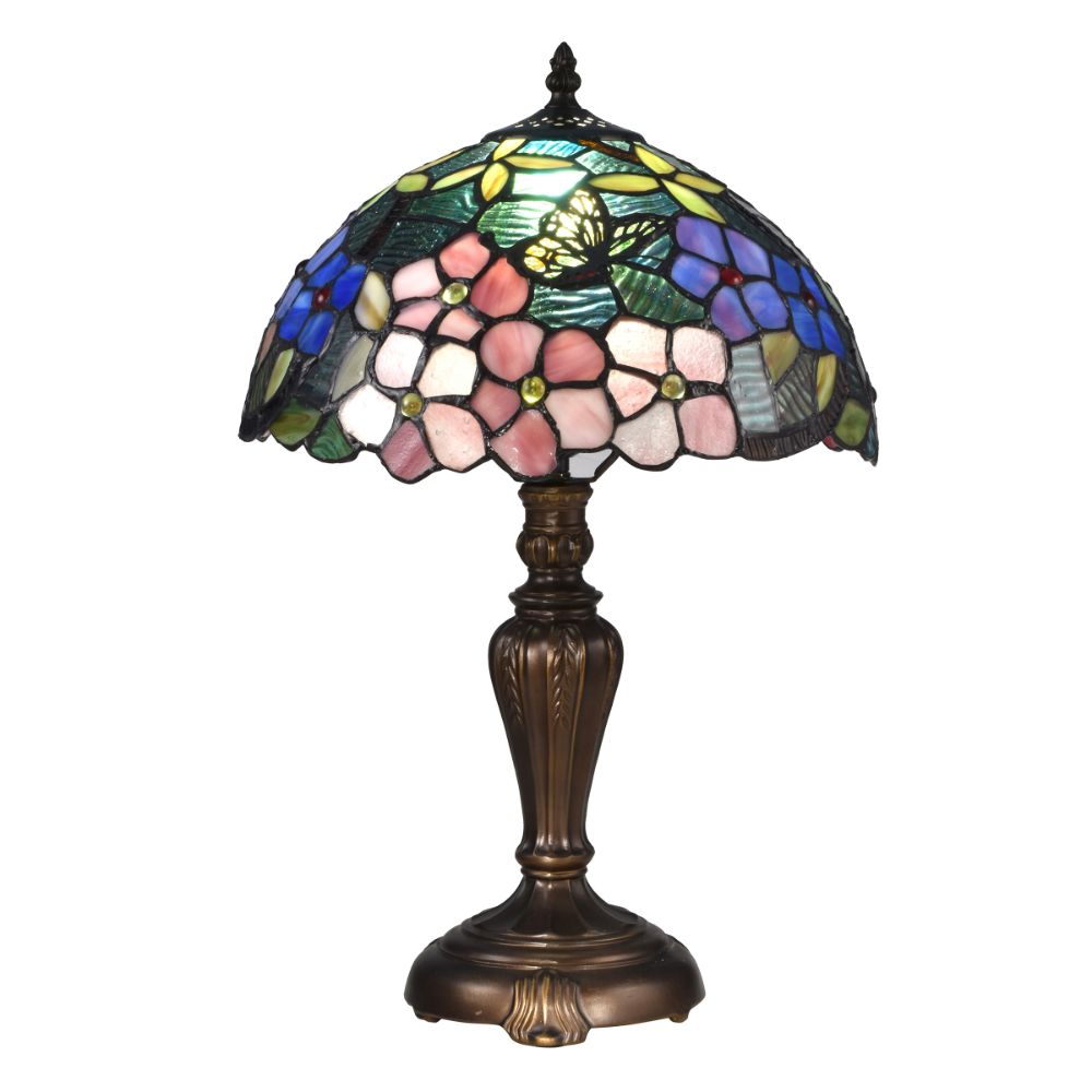 Dale Tiffany STT16081 Fox Peony Tiffany Table Lamp