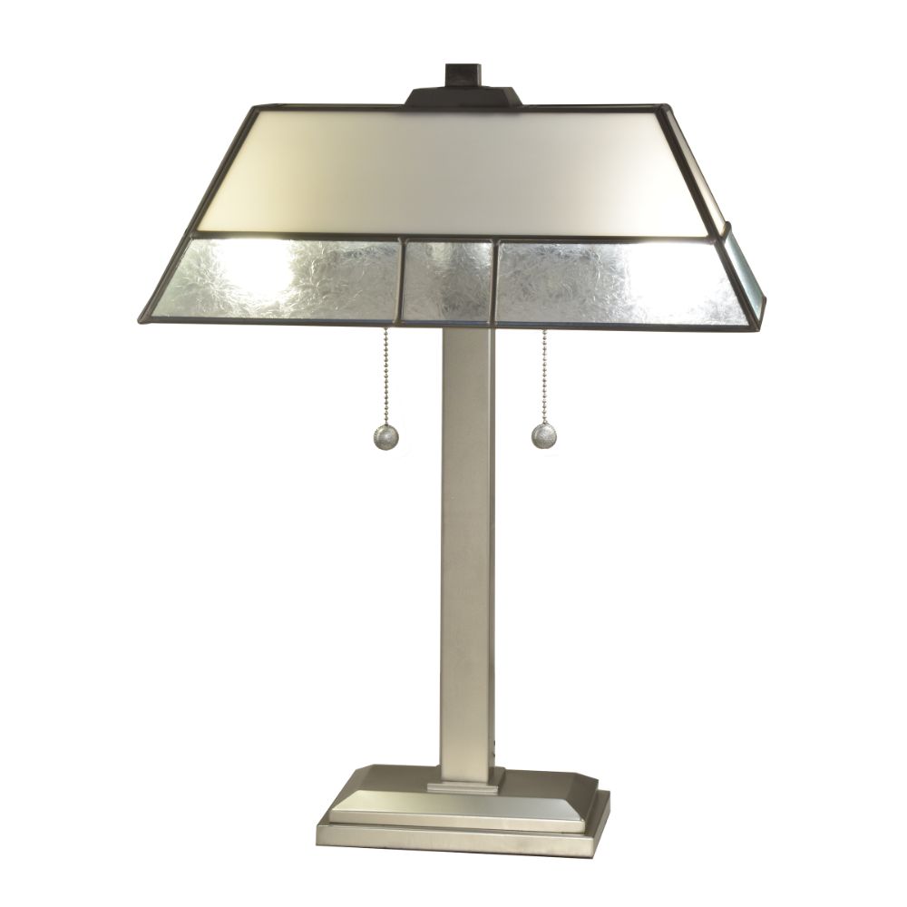 Dale Tiffany STT16225 Concord Fused Glass Table Lamp in Silver