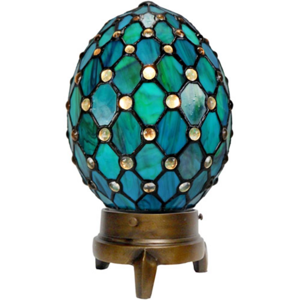 Dale Tiffany TA19207 Elenora Jewel Tiffany Decorative Egg in Antique Bronze