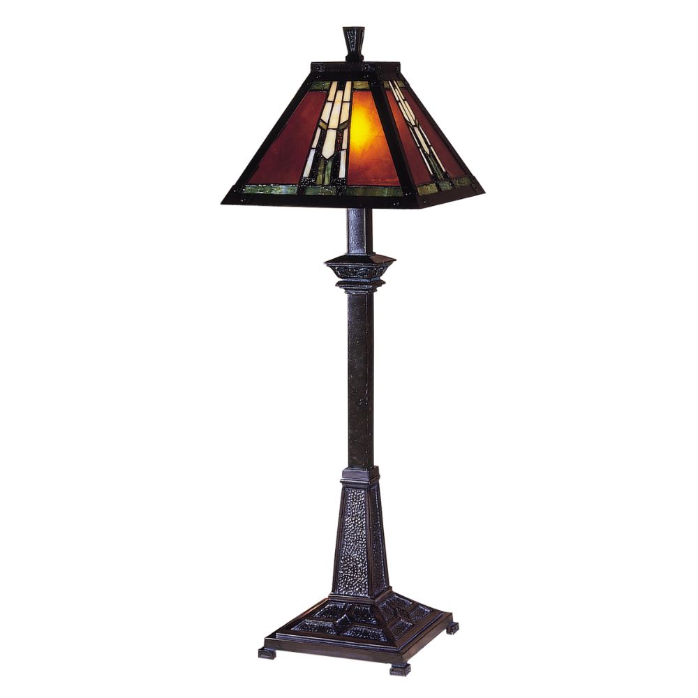 Dale Tiffany TB100715 Amber Monarch Buffet Table Lamp