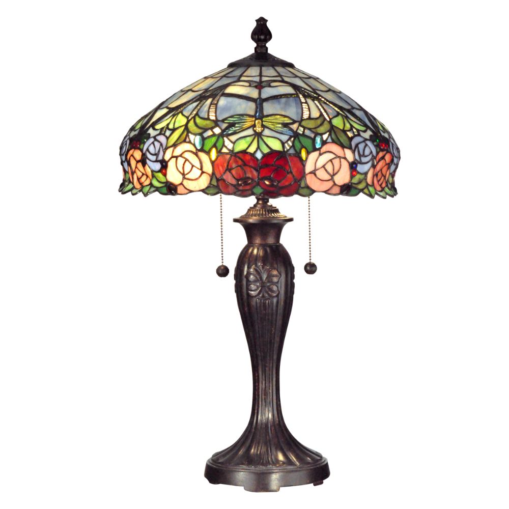 Dale Tiffany TT12232 Zenia Rose Table Lamp