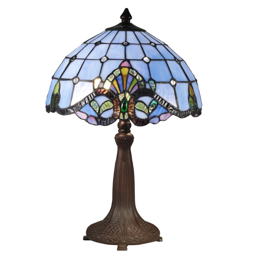 Dale Tiffany TT15090 Blue Baroque Table Lamp