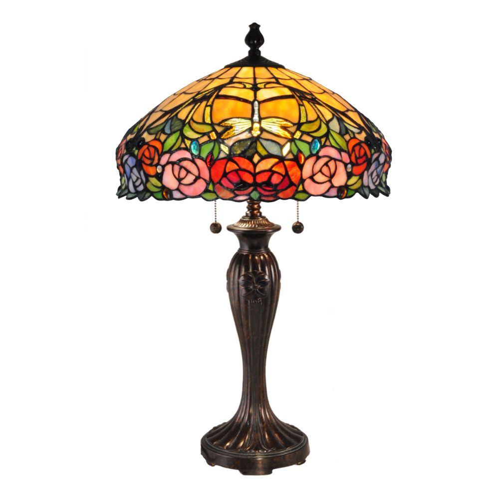 Dale Tiffany TT15097 Zenia Rose Table Lamp