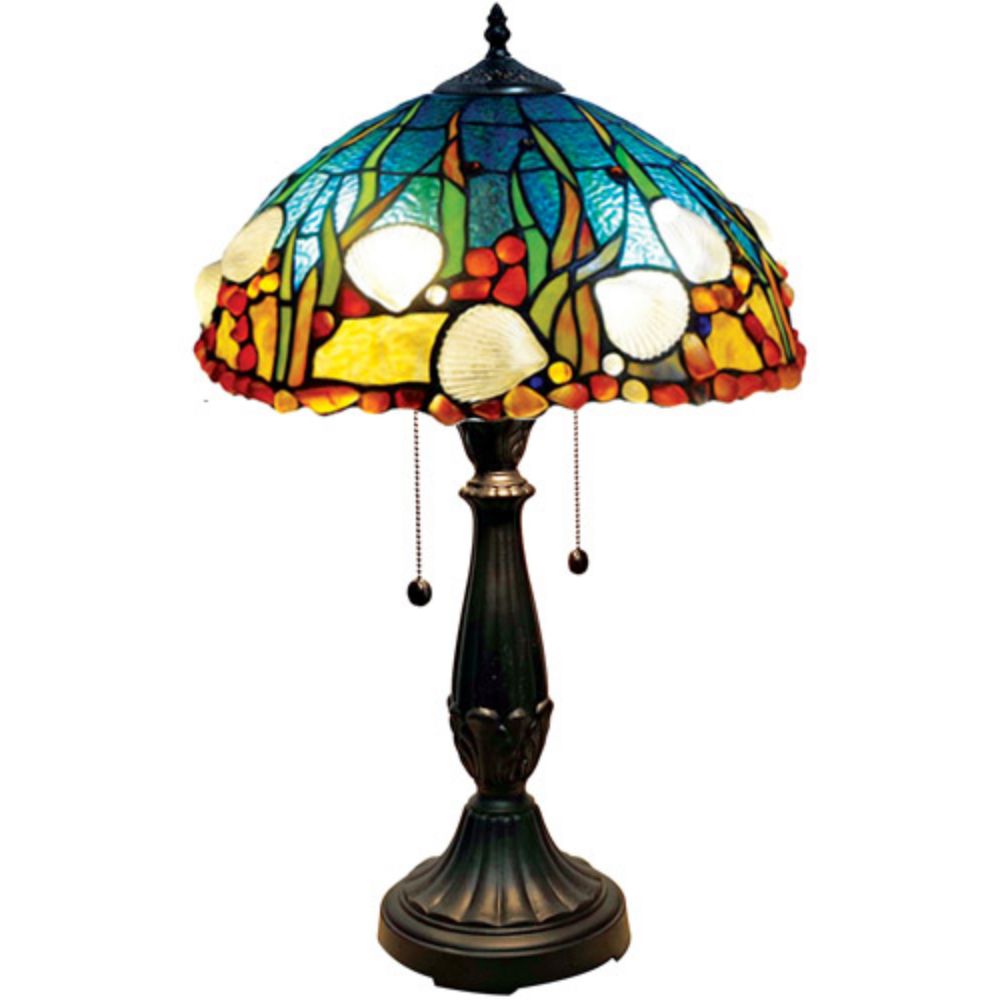 Dale Tiffany TT19052 Coral Sea Tiffany Table Lamp in Fieldstone