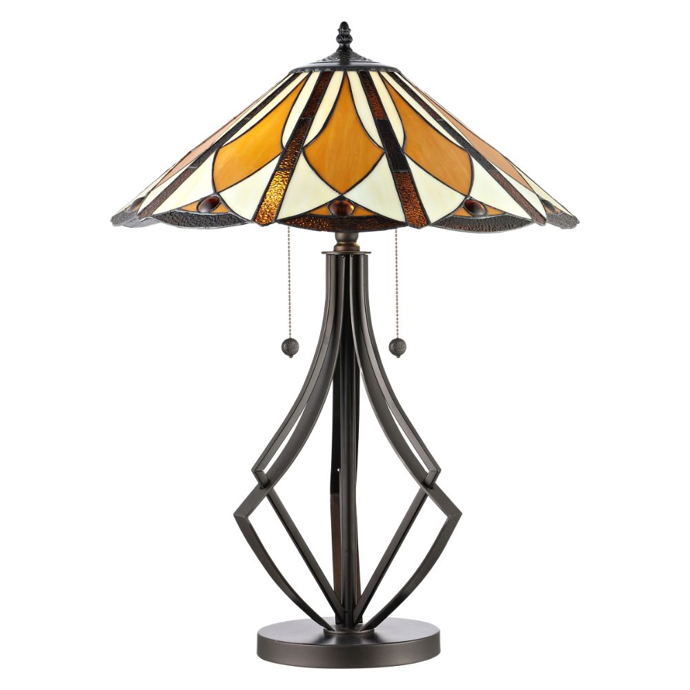 Dale Tiffany TT19191 Diamond Flare Tiffany Table Lamp