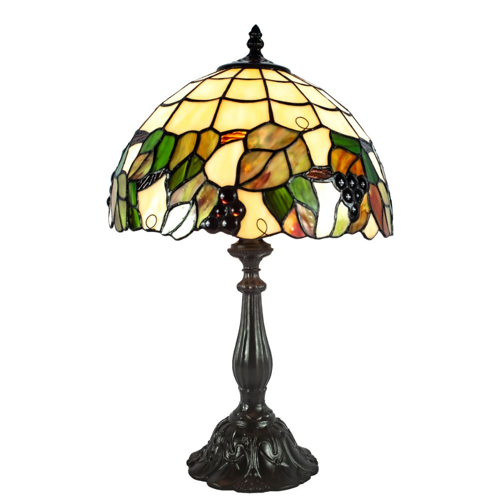 Dale Tiffany TT21171 Alcira Jewel Tiffany Table Lamp in Dark Coffee