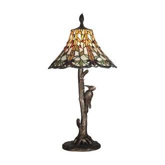 Dale Tiffany TT10528 Lauralyn Woodpecker Table Lamp