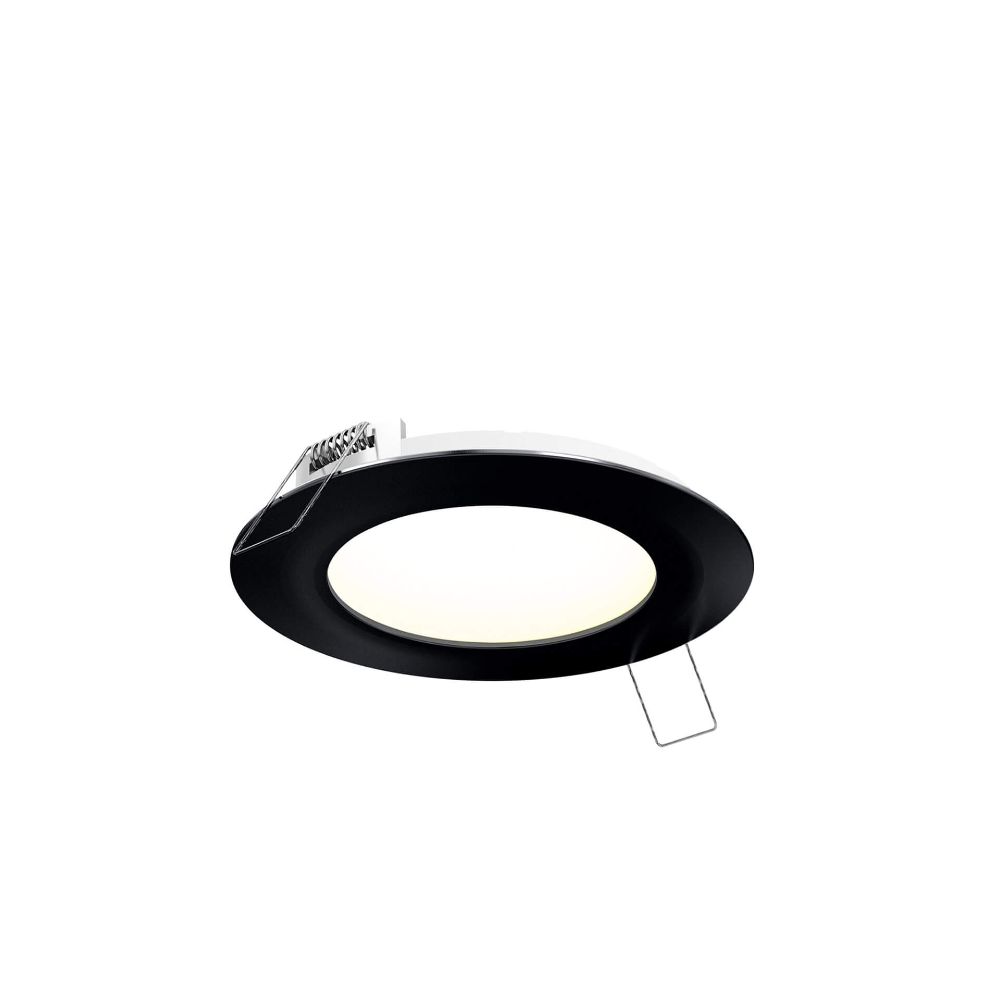 Dals Lighting 5006-CC-BK Multi CCT Slim Round Recessed Panel Light in Black