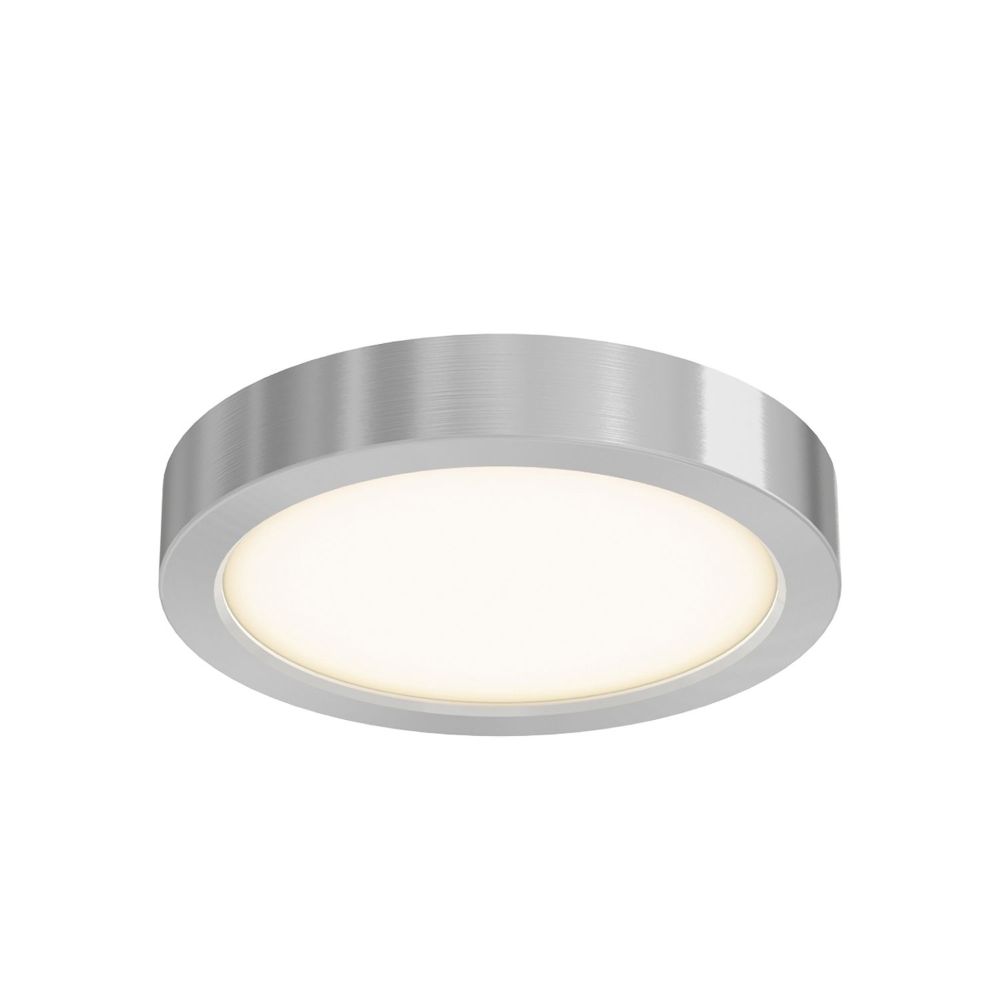 Dals Lighting CFLEDR06-CC-SN 6 Inch Round Indoor/Outdoor LED Flush Mount in Satin Nickel