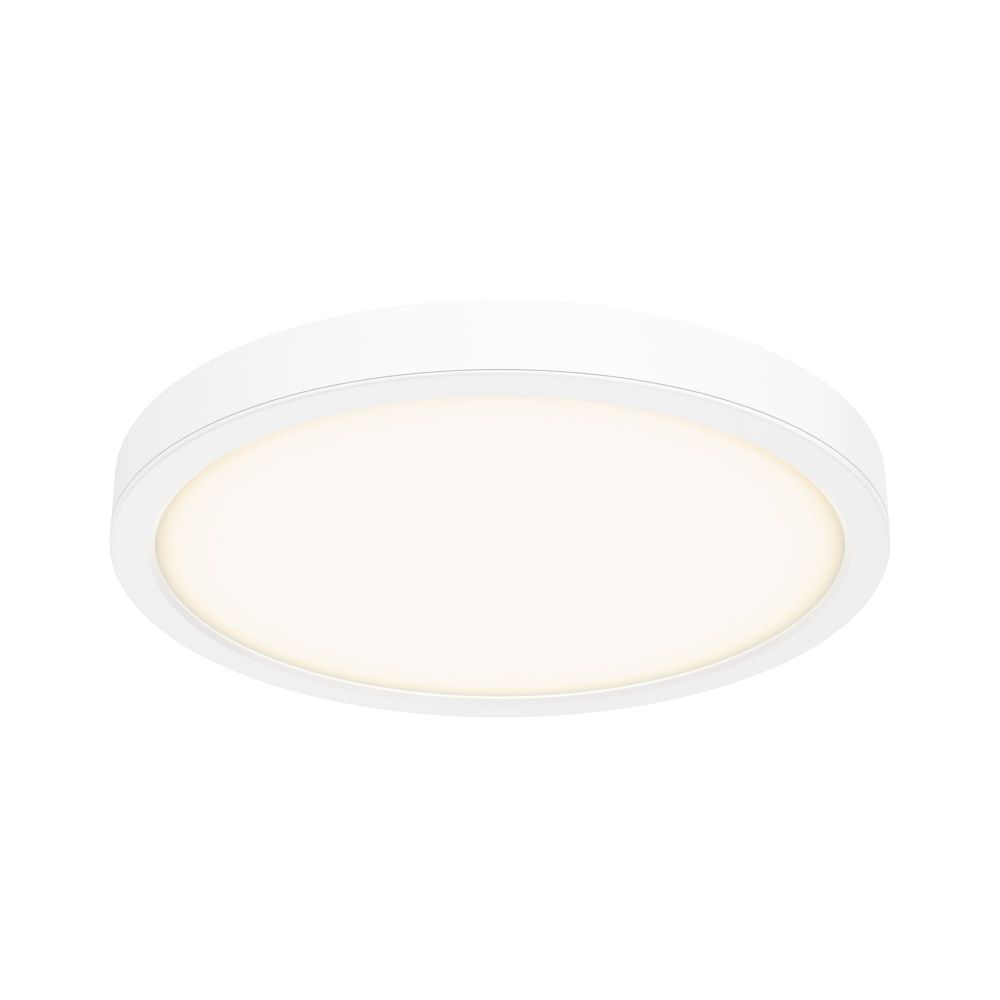 Dals Lighting CFLEDR14-CC-WH 14 Inch Round Indoor/Outdoor LED Flush Mount in White