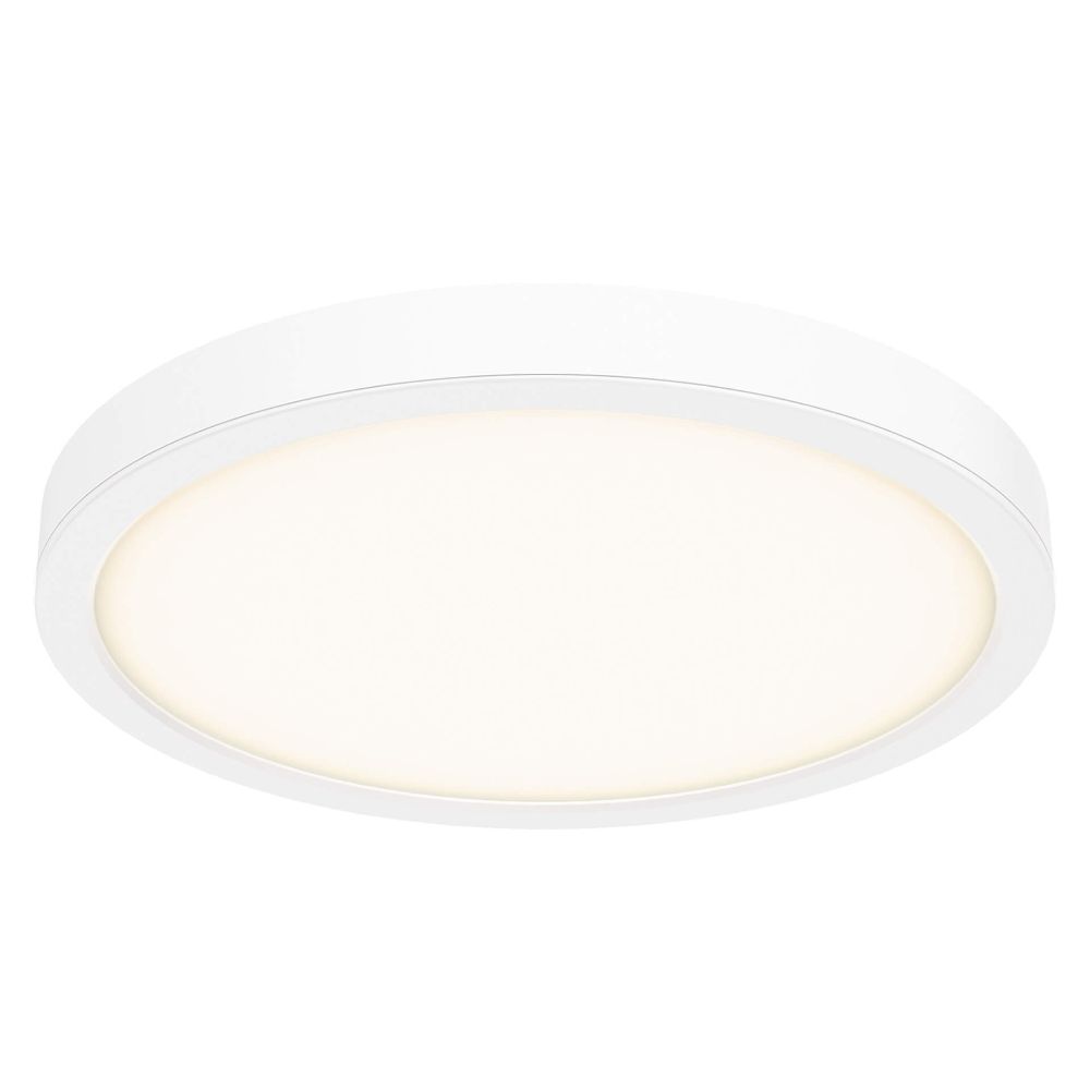 Dals Lighting CFLEDR18-CC-WH 18 Inch Round Indoor/Outdoor LED Flush Mount in White