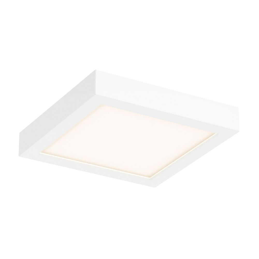 Dals Lighting CFLEDSQ06-CC-WH 6 Inch Square Indoor/Outdoor LED Flush Mount in White
