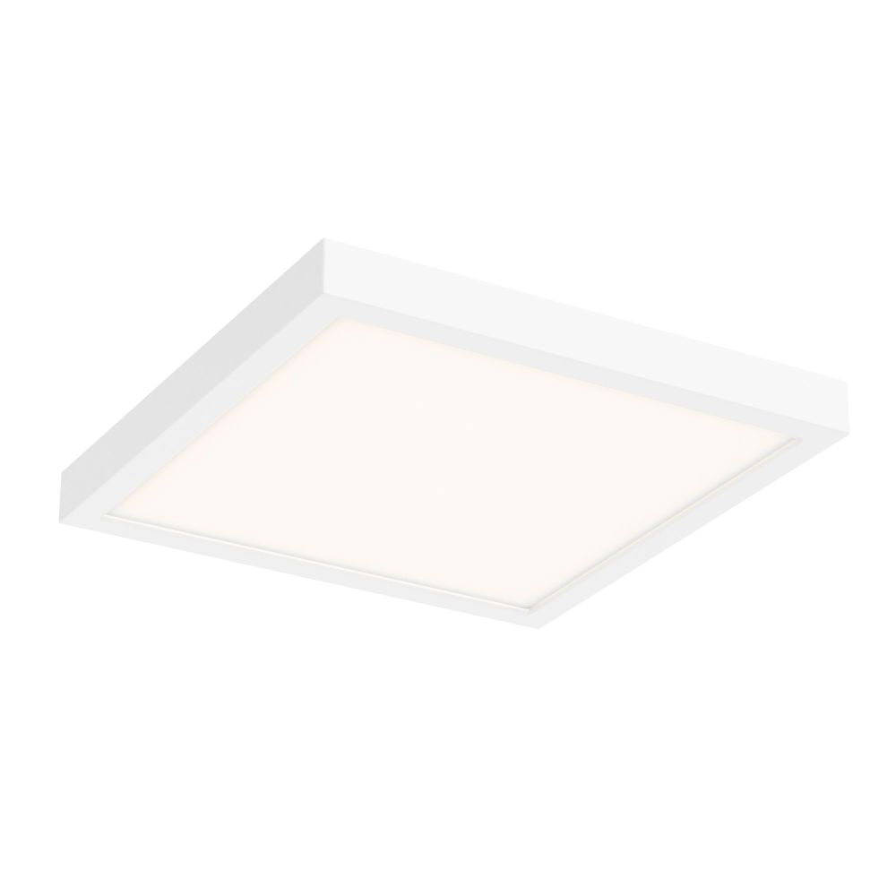 Dals Lighting CFLEDSQ10-CC-WH 10 Inch Square Indoor/Outdoor LED Flush Mount in White