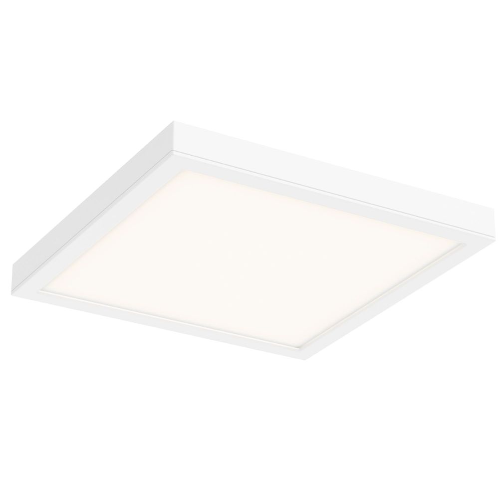 Dals Lighting CFLEDSQ14-CC-WH 14 Inch Square Indoor/Outdoor LED Flush Mount in White