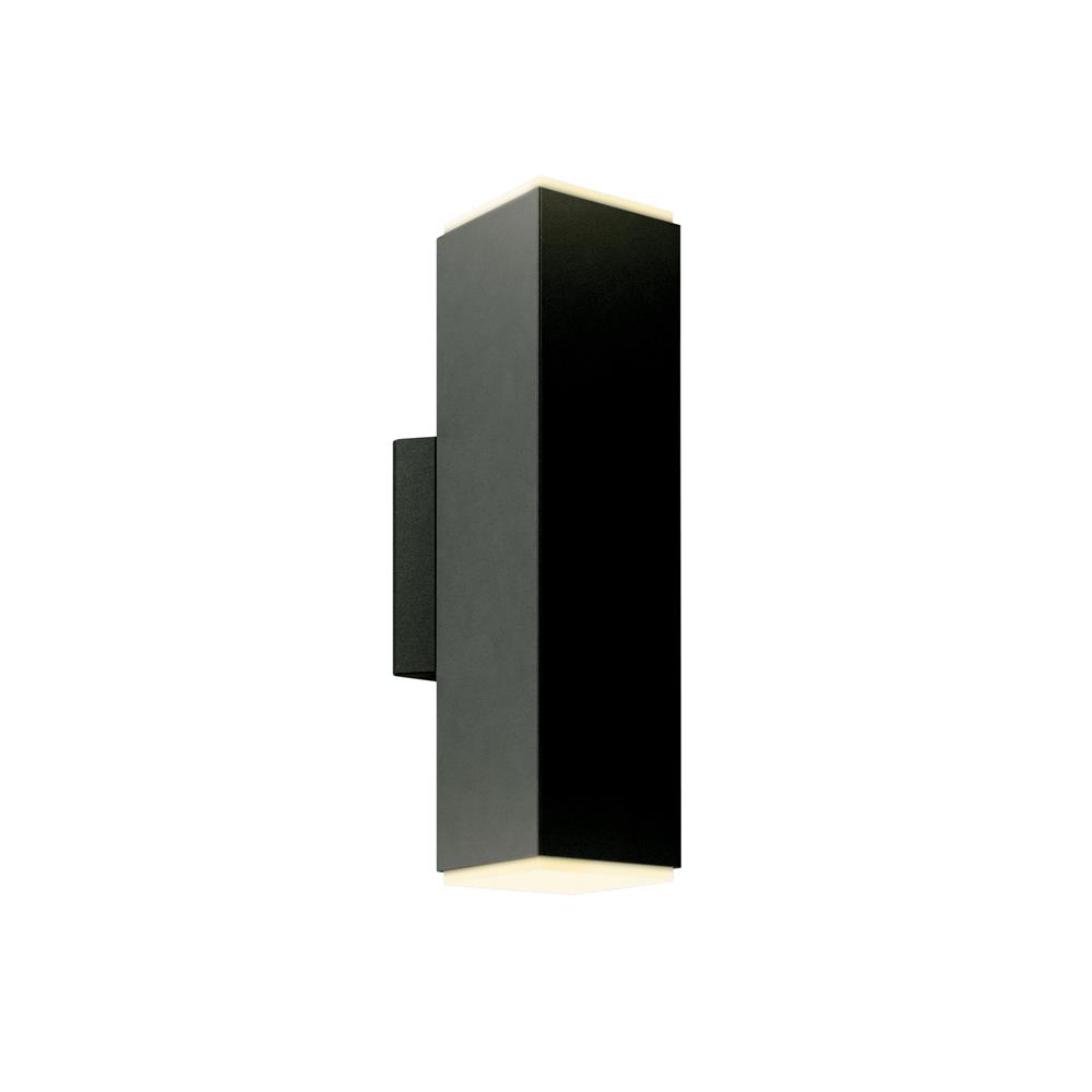 Dals Lighting LEDWALL-B-BK 4 Inch Square Adjustable LED Cylinder Sconce in Black