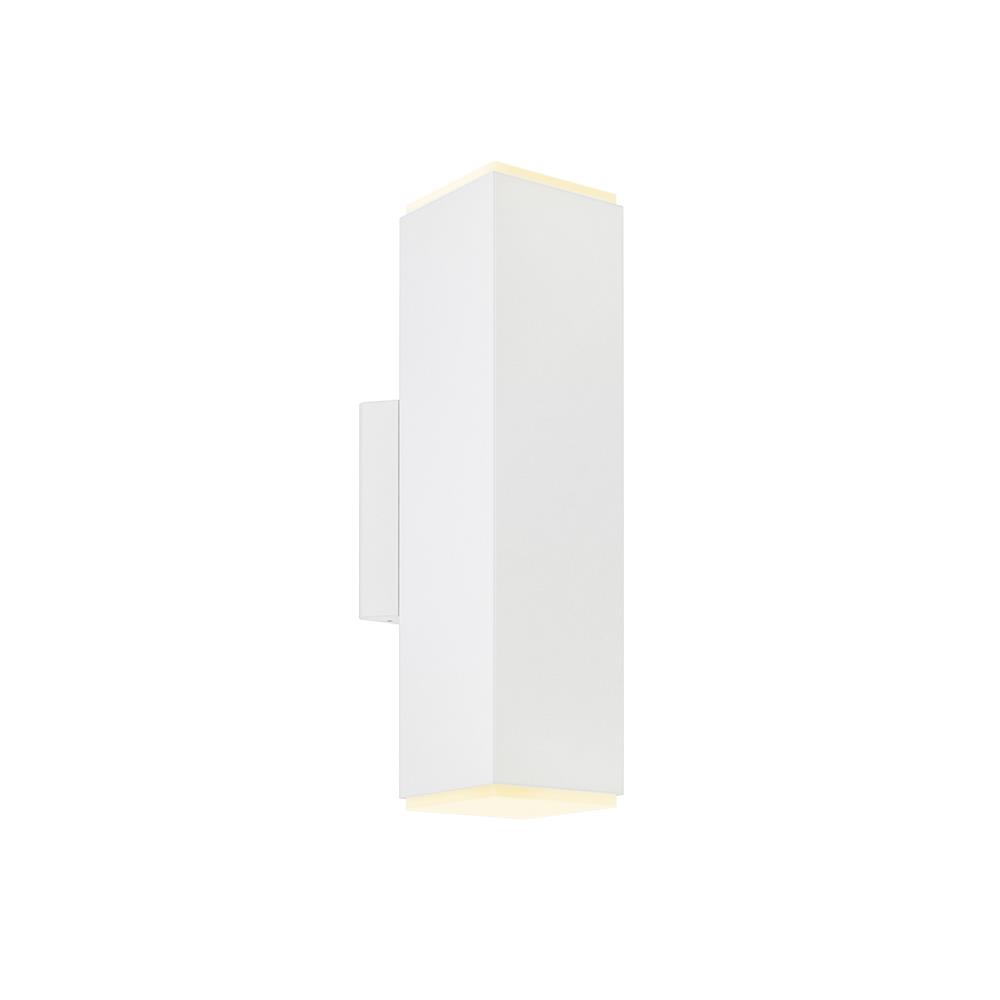 Dals Lighting LEDWALL-B-WH 4 Inch Square Adjustable LED Cylinder Sconce in White