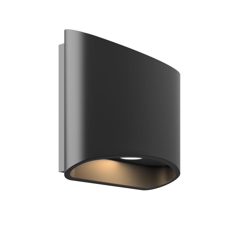 Dals Lighting LEDWALL-H-BK 6 Inch Oval Up/Down LED Wall Sconce in Black