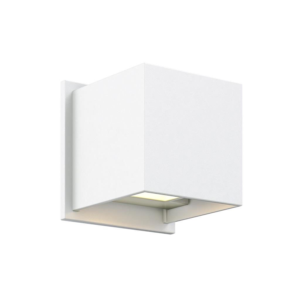 Dals Lighting LEDWALL001D-WH LED Square Wall Sconce, 7W, 3000k, 2 x 300 Lumens - WH