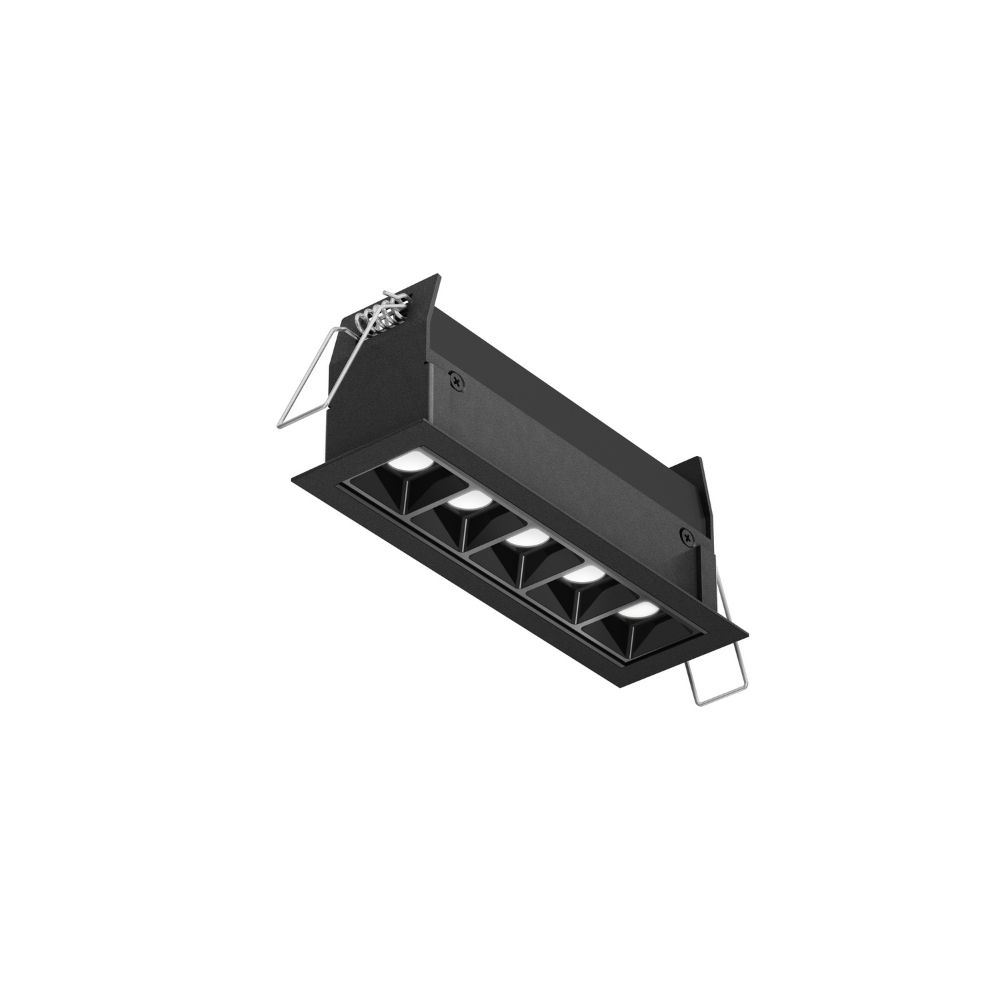 Dals Lighting MSL5-3K-BK 5 Light Microspot Adjustable LED Recessed Down Light in Black