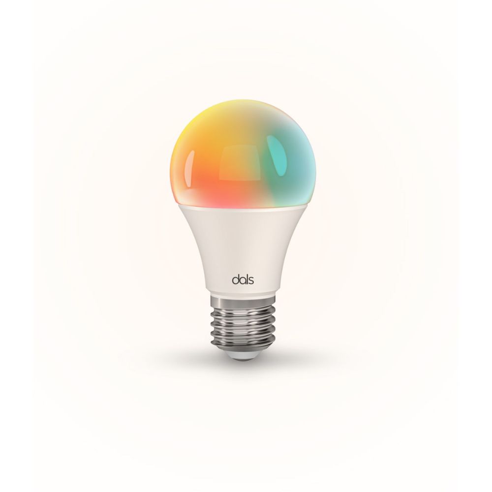 Dals Lighting SM-BLBA19 Dals Connect Smart A19 RGB+CCT Light Bulb in White
