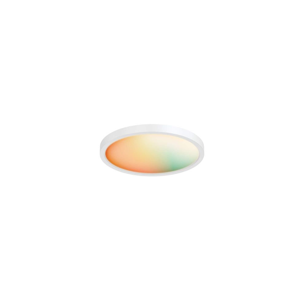 Dals Lighting SM-FM08WH 8 Inch Smart RGB+CCT Flush Mount in White
