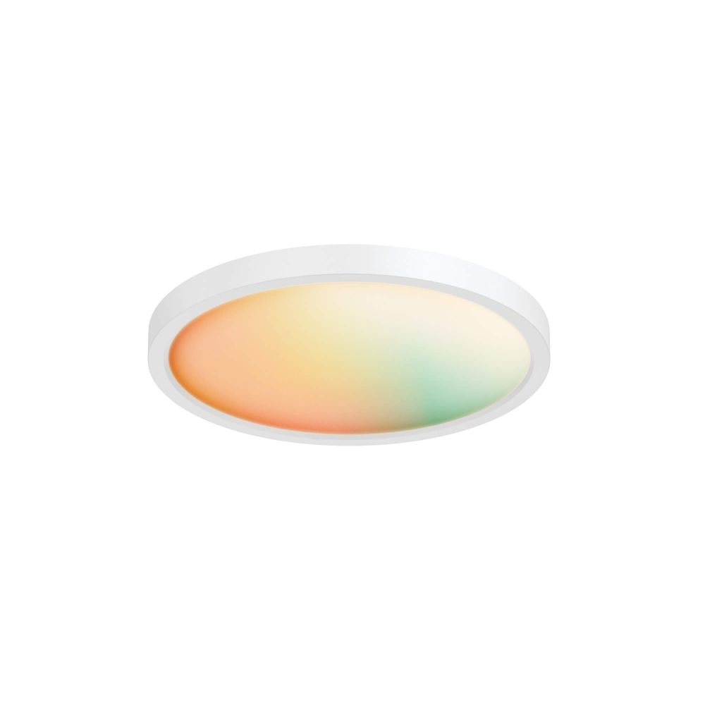 Dals Lighting SM-FM14WH Dals Connect 14" Smart RGB+CCT Flushmount in White